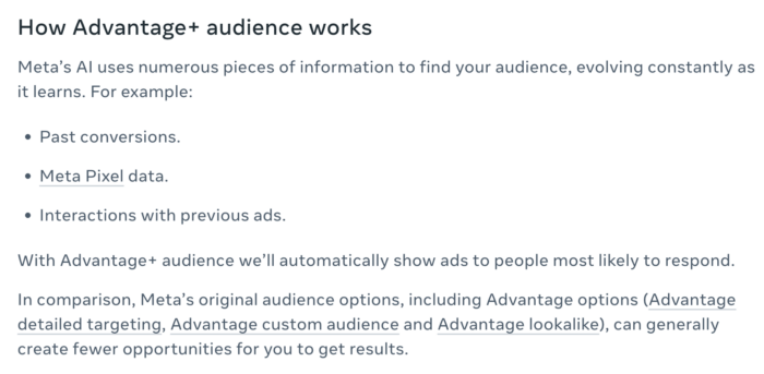 advantage+ audience